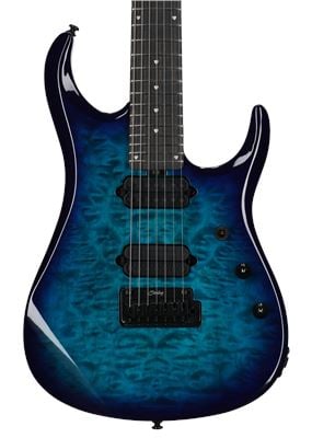Sterling John Petrucci JP157DQM 7-String Electric Guitar with Bag Cerulean Paradise